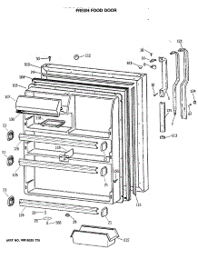 02 - Fresh Food Door parts for Ge Refrigerator TBC21JASMRWH from AppliancePartsPros.com