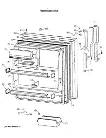 02 - Fresh Food Door parts for Ge Refrigerator TBX18JAXERAA from AppliancePartsPros.com