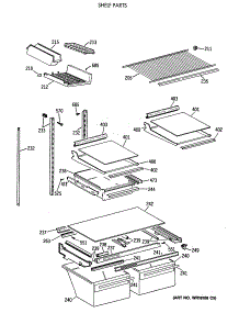 04 - Shelf Parts parts for Ge Refrigerator TBT24JATHRWH from AppliancePartsPros.com