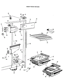 02 - Fresh Food Section parts for Ge Refrigerator TFF19BAC from AppliancePartsPros.com