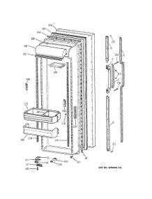 02 - Fresh Food Door parts for Ge Refrigerator TFK27ZRZBAA from AppliancePartsPros.com