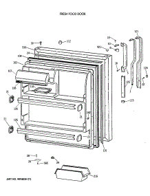 02 - Fresh Food Door parts for Ge Refrigerator TBE18DASSRAD from AppliancePartsPros.com