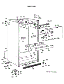 03 - Cabinet Parts parts for Ge Refrigerator TBE18DASSRAD from AppliancePartsPros.com