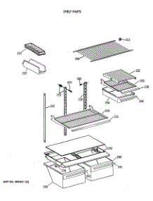 04 - Shelf Parts parts for Ge Refrigerator TBE18DASSRAD from AppliancePartsPros.com