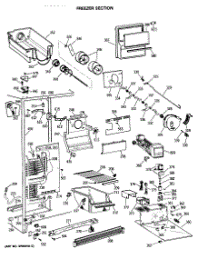 02 - Freezer Section parts for Ge Refrigerator TFH24JRSBAD from AppliancePartsPros.com