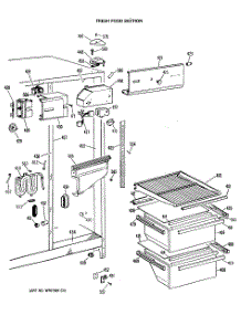 03 - Fresh Food Section parts for Ge Refrigerator TFX22SRSAAD from AppliancePartsPros.com