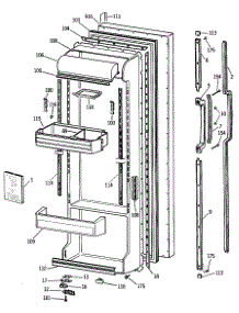 02 - Fresh Food Door parts for Ge Refrigerator TFX24ZRSMAA from AppliancePartsPros.com