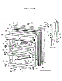 02 - Fresh Food Door parts for Ge Refrigerator TBT25JATHRAD from AppliancePartsPros.com