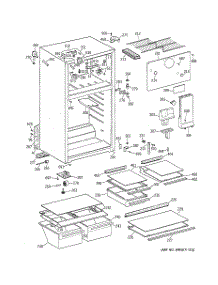 02 - Cabinet parts for Ge Refrigerator TBT14NABBRWW from AppliancePartsPros.com