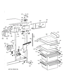 03 - Fresh Food Section parts for Ge Refrigerator MSZ20GWZAWW from AppliancePartsPros.com