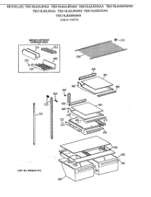 04 - Shelf Parts parts for Ge Refrigerator TBX18JIXJRAA from AppliancePartsPros.com