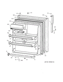 02 - Fresh Food Door parts for Ge Refrigerator TBX21JIBLRWW from AppliancePartsPros.com