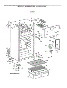 02 - Cabinet parts for Ge Refrigerator TBG14SAZBRAD from AppliancePartsPros.com