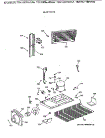 06 - Unit Parts parts for Ge Refrigerator TBX19DIYARAA from AppliancePartsPros.com