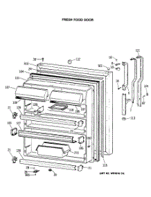 02 - Fresh Food Door parts for Ge Refrigerator TBX19JITMRAD from AppliancePartsPros.com