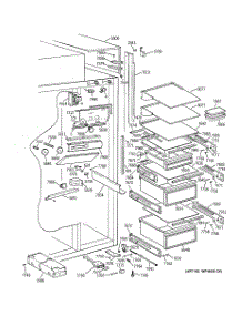04 - Fresh Food Section parts for Ge Refrigerator ZIS36NTE from AppliancePartsPros.com