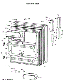 02 - Fresh Food Door parts for Ge Refrigerator TBH18JASMRAD from AppliancePartsPros.com
