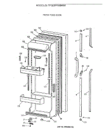 02 - Fresh Food Door parts for Ge Refrigerator TFG22PRXBWW from AppliancePartsPros.com