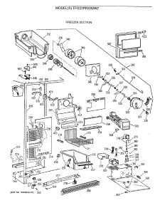 03 - Freezer Section parts for Ge Refrigerator TFG22PRXBWW from AppliancePartsPros.com