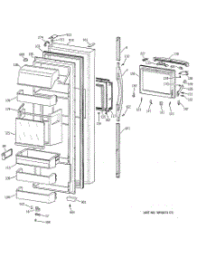 02 - Fresh Food Door parts for Ge Refrigerator MSG28DHBAWW from AppliancePartsPros.com