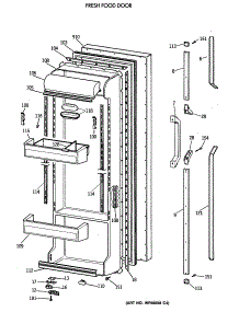 02 - Fresh Food Door parts for Ge Refrigerator TFG24PRVABB from AppliancePartsPros.com