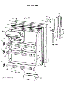 02 - Fresh Food Door parts for Ge Refrigerator TBE24JATJRWH from AppliancePartsPros.com