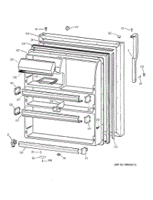 02 - Fresh Food Door parts for Ge Refrigerator TBX21JIBBRWW from AppliancePartsPros.com