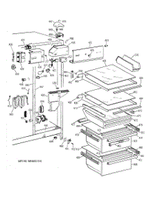 04 - Fresh Food Section parts for Ge Refrigerator MSX27DRXFAA from AppliancePartsPros.com