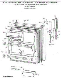 02 - Fresh Food Door parts for Ge Refrigerator TBX18DIXKRAA from AppliancePartsPros.com
