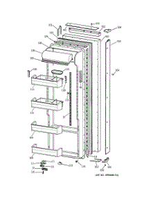 02 - Fresh Food Door parts for Ge Refrigerator TPG21BRBABB from AppliancePartsPros.com