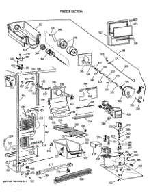 03 - Freezer Section parts for Ge Refrigerator TFG24ZFVAWH from AppliancePartsPros.com