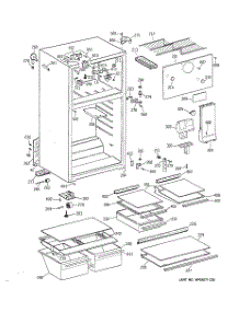 02 - Cabinet parts for Ge Refrigerator TBH16JAXPRAD from AppliancePartsPros.com