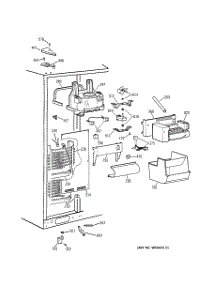 03 - Freezer Section parts for Ge Refrigerator TPX24BIBCWW from AppliancePartsPros.com