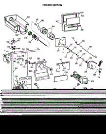 02 - Freezer Section parts for Ge Refrigerator TFX22JRSMAD from AppliancePartsPros.com