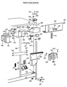 04 - Fresh Food Section parts for Ge Refrigerator TFG22PRVAWW from AppliancePartsPros.com