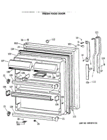 02 - Fresh Food Door parts for Ge Refrigerator TBX22JASPRAD from AppliancePartsPros.com