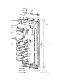 02 - Fresh Food Door parts for Ge Refrigerator BISW42EKC from AppliancePartsPros.com
