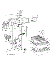 03 - Fresh Food Section parts for Ge Refrigerator MSZ20BWZAWW from AppliancePartsPros.com