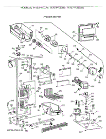 03 - Freezer Section parts for Ge Refrigerator TFX27PFXCWW from AppliancePartsPros.com