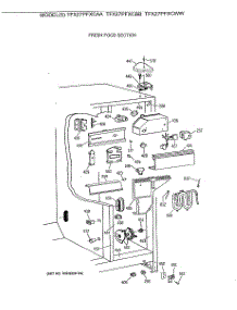 04 - Fresh Food Section parts for Ge Refrigerator TFX27PFXCWW from AppliancePartsPros.com