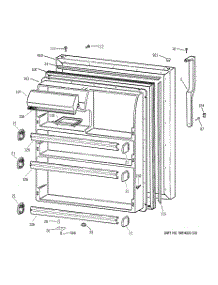 02 - Fresh Food Door parts for Ge Refrigerator TBX21IABLRWW from AppliancePartsPros.com