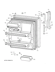 02 - Fresh Food Door parts for Ge Refrigerator TBK18JAXMRAA from AppliancePartsPros.com