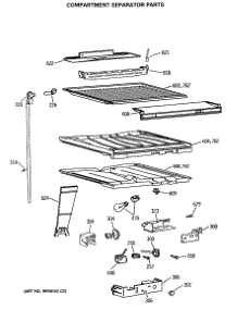 05 - Compartment Separator Parts parts for Ge Refrigerator TBX18JATHRWH from AppliancePartsPros.com