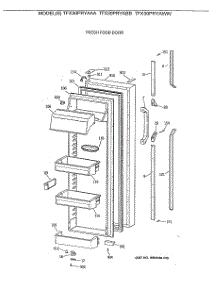 02 - Fresh Food Door parts for Ge Refrigerator TFX30PRYAAA from AppliancePartsPros.com