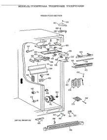 05 - Fresh Food Section parts for Ge Refrigerator TFX30PRYAAA from AppliancePartsPros.com