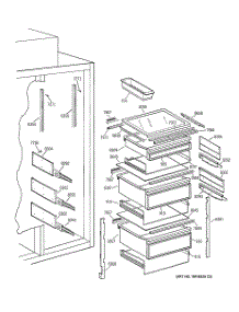06 - Fresh Food Section parts for Ge Refrigerator ZIS36NYA from AppliancePartsPros.com