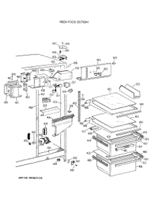 03 - Fresh Food Section parts for Ge Refrigerator MSK22GAXAAD from AppliancePartsPros.com