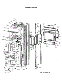 02 - Fresh Food Door parts for Ge Refrigerator MSG27DHSMWH from AppliancePartsPros.com
