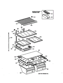 Shelf parts for Ge Refrigerator 36369262991 from AppliancePartsPros.com