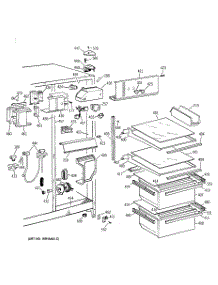 03 - Fresh Food Section parts for Ge Refrigerator TFJ20JAZAAA from AppliancePartsPros.com